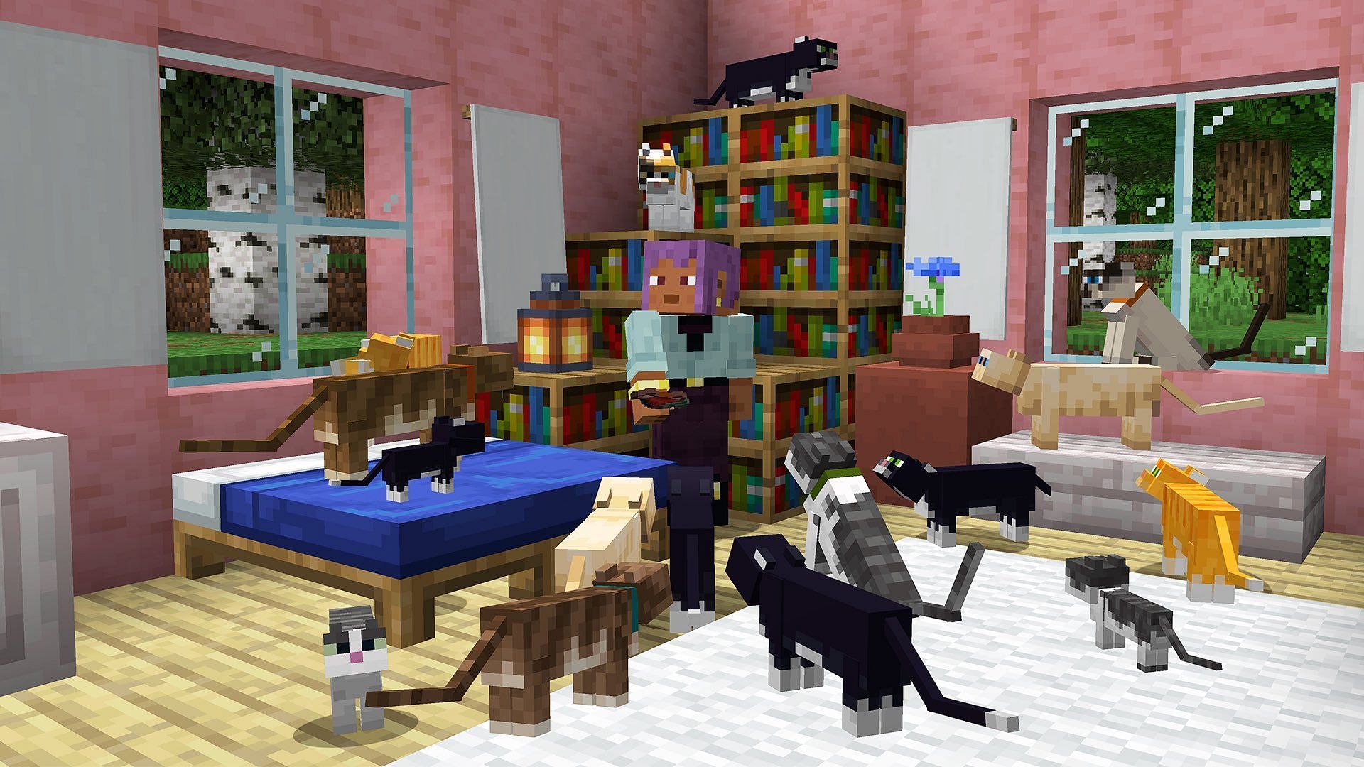 Cats are among the mobs in the game (Image via Mojang Studios)